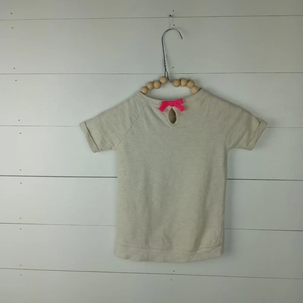Oshkosh girls size 24 mos paris landscape design top with neon lettering cream